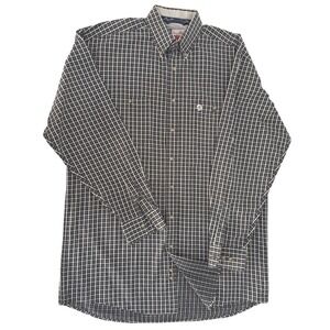 Wrangler Shirt Mens XL Cowboy Cut Collection Long Sleeve Plaid Button‎ Up